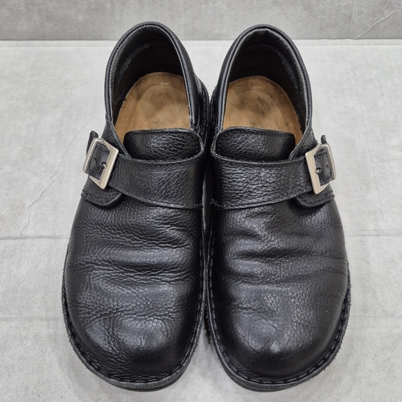 Naot monk strap casual shoes men\'s 42 US 9 black pebbled leather cork footbed main image 6